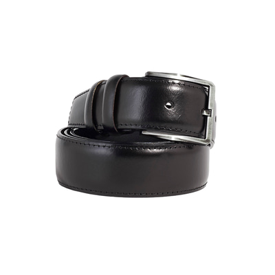 Siyah Erkek Dikişli Deri Kemer