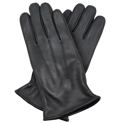 Siyah Erkek Lastikli Deri Eldiven