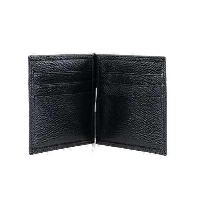 Siyah Erkek Para Klipsli Deri Cüzdan / Kartlık