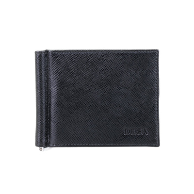 Siyah Erkek Para Klipsli Deri Cüzdan / Kartlık