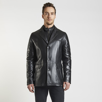 Siyah Generobs Erkek Deri Kaban