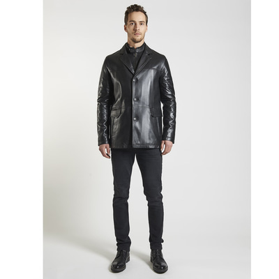 Siyah Generobs Erkek Deri Kaban