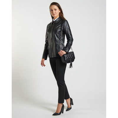 Siyah Jaxie Kadın Deri Ceket