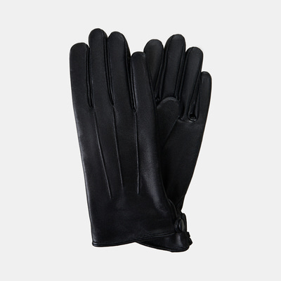 Siyah Kadın Deri Eldiven