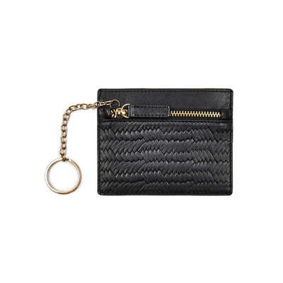 Siyah Kadın Deri Kartlık