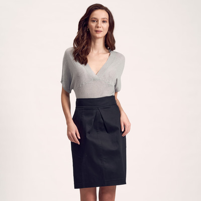 Siyah Kadın Dokuma Etek