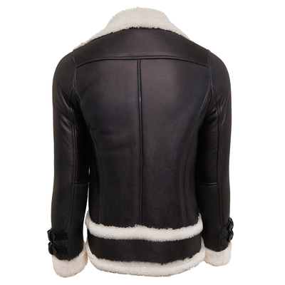 Siyah Kadın Merinillo Kürk Kaban