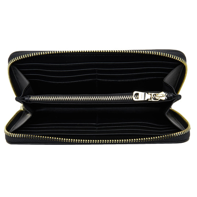 Siyah Kadın Monogram Deri Cüzdan