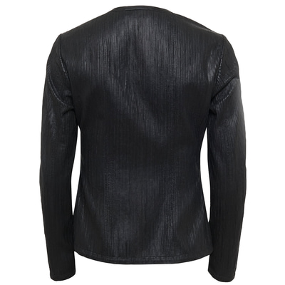 Siyah Kadın Panelli Deri Ceket