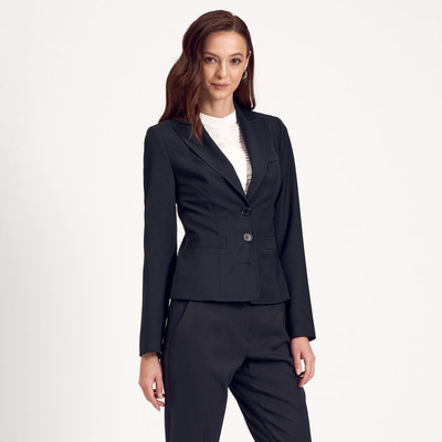 Siyah Kadın Yün Ceket