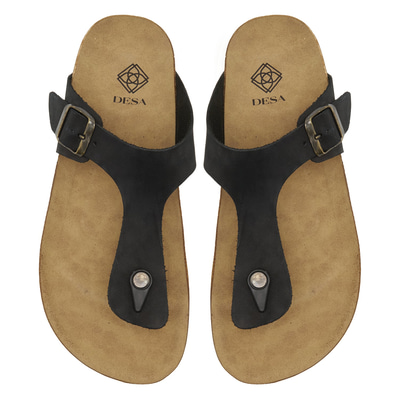 Siyah Kevin Erkek Deri Terlik