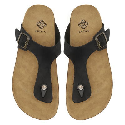 Siyah Kevin Erkek Deri Terlik