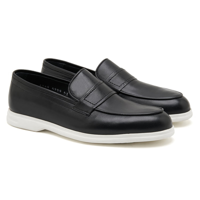 Siyah Luigi Erkek Deri Loafer