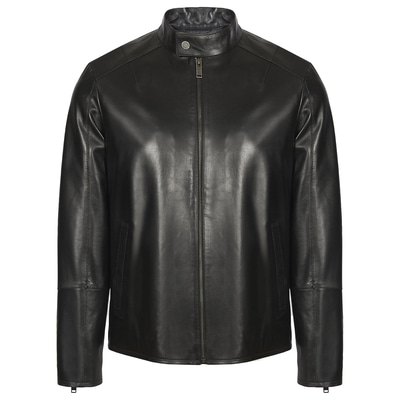 Siyah Manuel Erkek Deri Mont