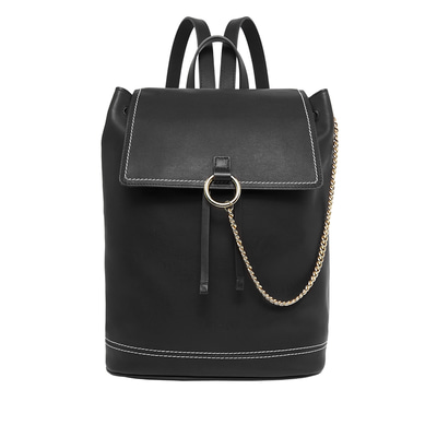 Siyah Marge Kadın Deri Sırt Çantası