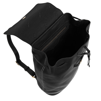 Siyah Marge Kadın Deri Sırt Çantası