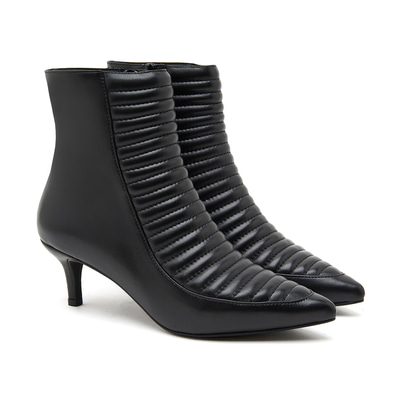 Siyah Mencie Kadın Deri Bootie