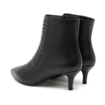 Siyah Mencie Kadın Deri Bootie