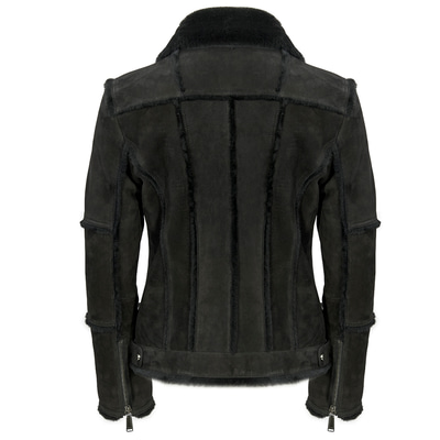 Siyah Nadine Kadın Kürk Mont