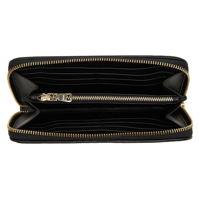 Siyah Örgü Deri Kadın Cüzdan