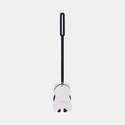 Siyah Panda Figürlü Deri Charm