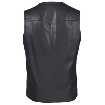 Siyah Pedro Erkek Deri Yelek