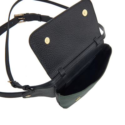 Siyah Rose Kadın Deri Bel Çantası