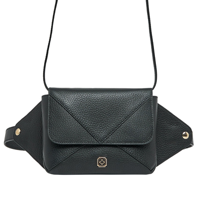 Siyah Rose Kadın Deri Bel Çantası