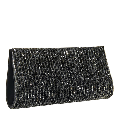 Siyah Stengel Zincir Detaylı Kadın Gece Çantası