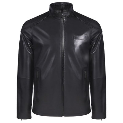 Siyah Tiago Erkek Deri Ceket