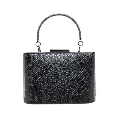 Siyah Tulip Zincir Detaylı Kadın Gece Çantası