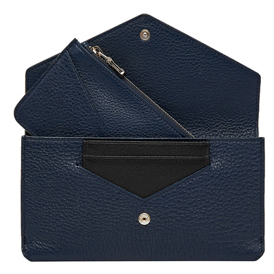 Siyah Zarf Kadın Deri Cüzdan