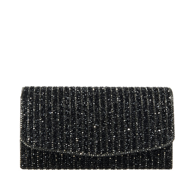 Siyah Zincir Detaylı Kadın Gece Çantası