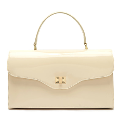 Stachy Bej Kadın Rugan Deri El Çantası 