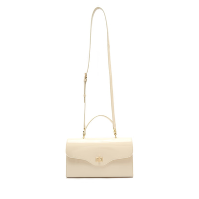 Stachy Bej Kadın Rugan Deri El Çantası 