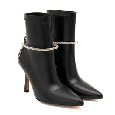 Stem Siyah Kadın Topuklu Stretch Bot