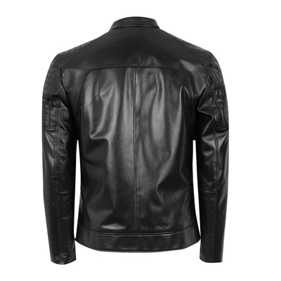 Steven Siyah Erkek Deri Mont