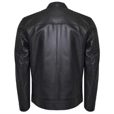 Steven Siyah Erkek Deri Mont