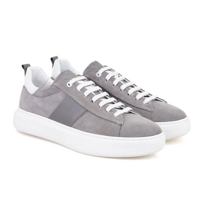 Stew Gri Erkek Deri Spor Ayakkabı