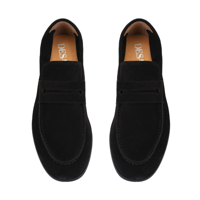 Stewart Siyah Erkek Süet Deri Loafer