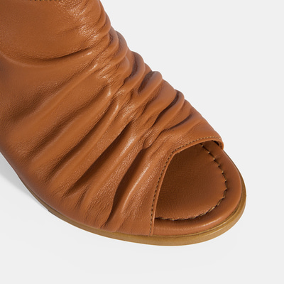 Taba Kadın Cırt Cırtlı Deri Sandalet