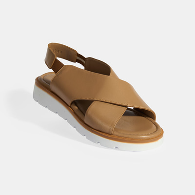 Taba Kadın Lastik Bantlı Deri Sandalet