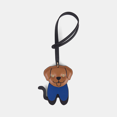 Taba Köpek Figürlü Deri Charm