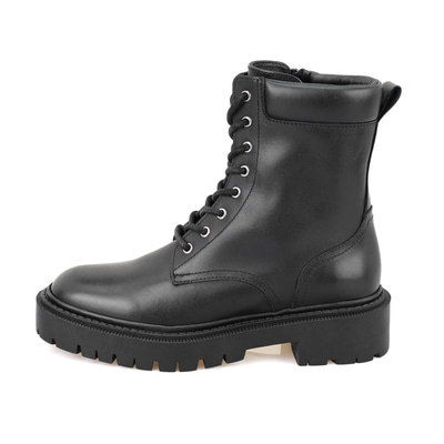 Teemo Siyah Kadın Fermuarlı Deri Postal Bot