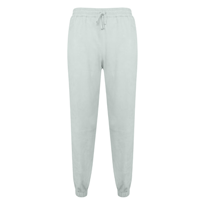 Tekla Yeşil Kadın Yüksek Bel Süet Jogging Deri Pantolon