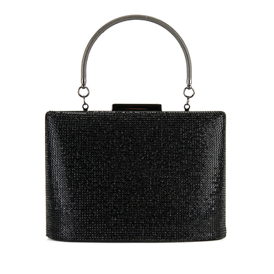 Teresa Siyah Kadın Parlak Taşlı Gece Çantası
