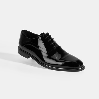 Thalassa Siyah Erkek Rugan Klasik Ayakkabı