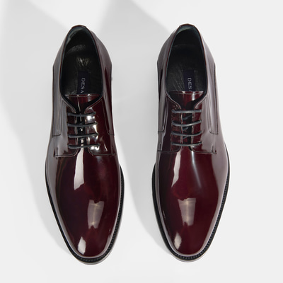 Therese Bordo Erkek Bağcıklı Rugan Klasik Ayakkabı