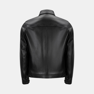 Thomas Erkek Siyah Deri Mont