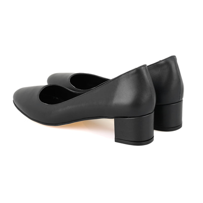 Thresh Siyah Kadın Klasik Topuklu Deri Ayakkabı